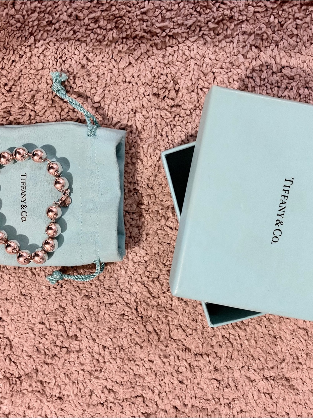 Tiffany & Co. Bead Bracelet and matching ring